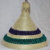 Basotho Hat / Mokorotlo Purple Green