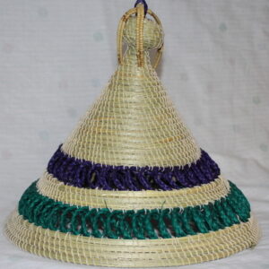 Basotho Hat / Mokorotlo Purple Green