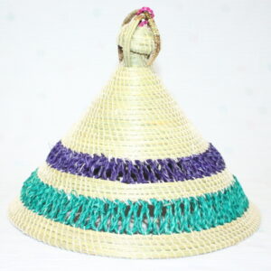 Basotho Hat / Mokorotlo Purple Green