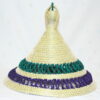 Basotho Hat / Mokorotlo Green Purple